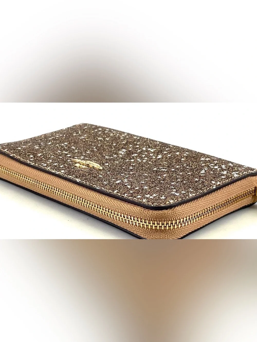 Coach Gold Glitter Star Wristlet Pouch